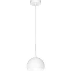 Hängelampen|Esszimmer Lampen*Luminex Hängelampe rund Weiß Retro Metall Schirm E27