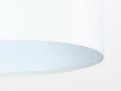 BPS Koncept Hängelampe rund Weiß Stoff Retro Wohnzimmer JERRY< Hängelampen|Esszimmer Lampen