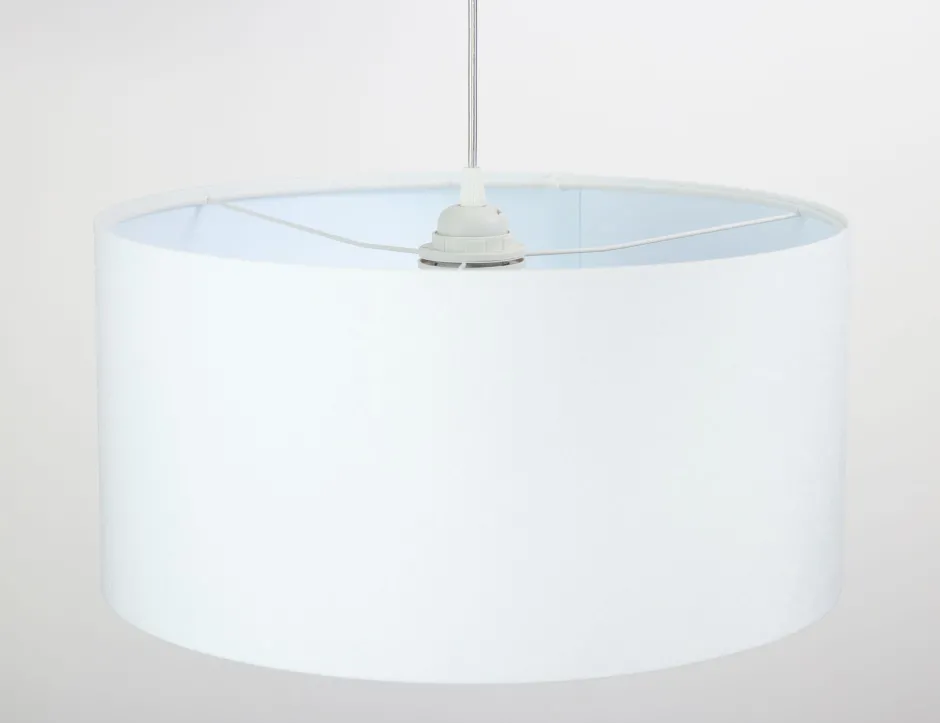 BPS Koncept Hängelampe rund Weiß Stoff Retro Wohnzimmer JERRY< Hängelampen|Esszimmer Lampen