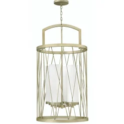 Hängelampen|Moderne Lampen*Elstead Hängelampe RYAN Blattsilber Ø53cm kürzbar Leuchte