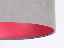 Hängelampen|Esszimmer Lampen*BPS Koncept Hängelampe Schirm Grau Pink Stoff Retro Esszimmer