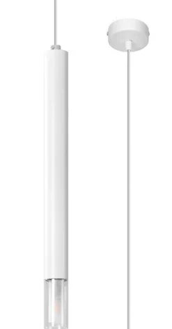 Moderne Lampen|Wohnzimmerlampen*Sollux Hängelampe schmal Ø 4 cm Metall Glas G9 Zylinder Modern