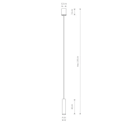 Metall Lampen|Küchenlampen*Nowodvorski Hängelampe schmal Ø 4 cm Weiß Metall GU10 R35 ROJA