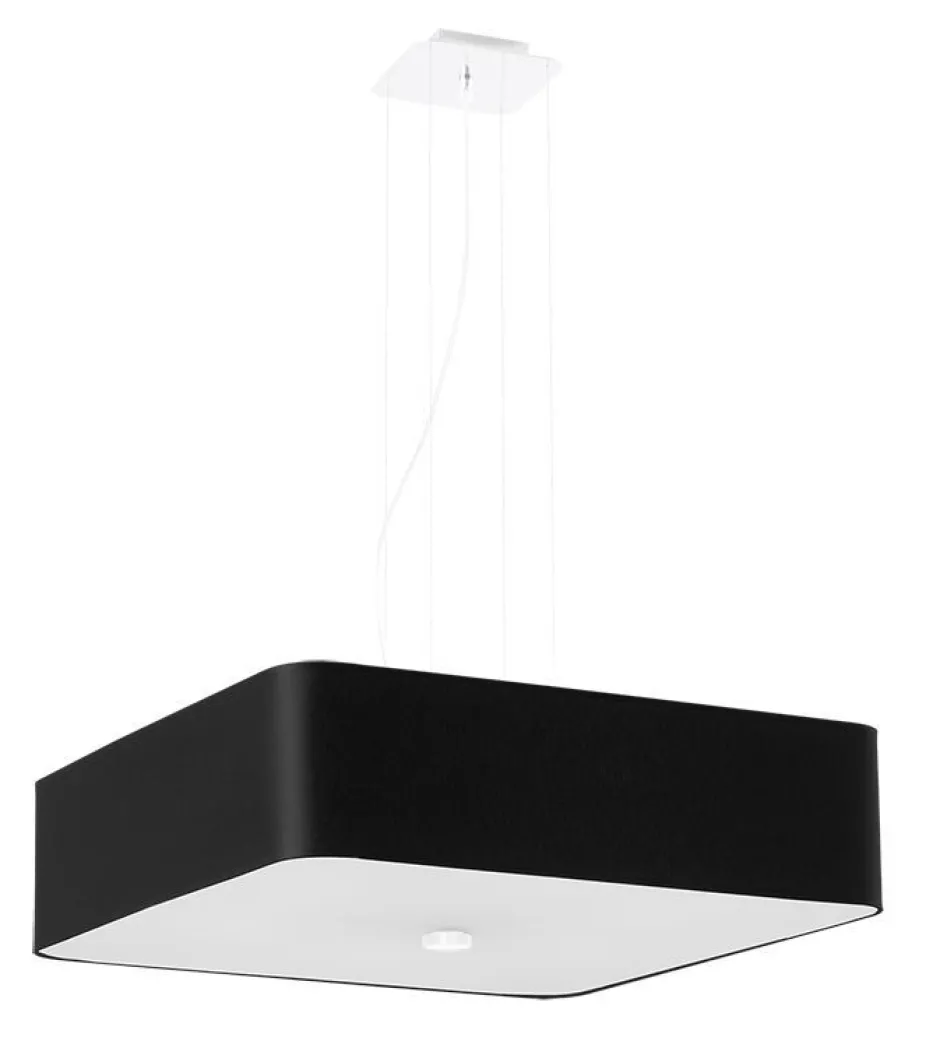 Sollux Hängelampe Schwarz blendarm B: 55 cm Stoff Glas< Hängelampen|Esszimmer Lampen