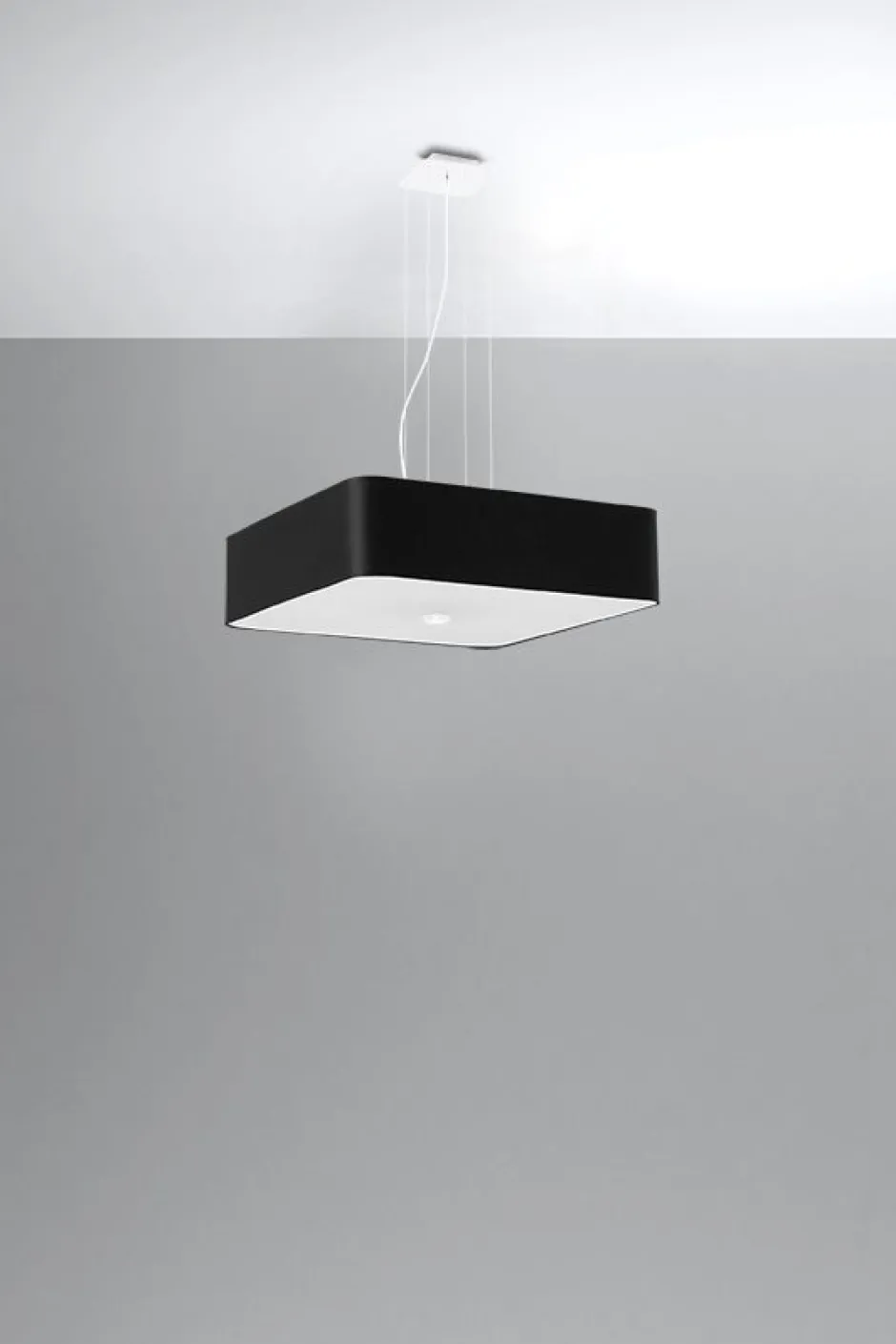 Sollux Hängelampe Schwarz blendarm B: 55 cm Stoff Glas< Hängelampen|Esszimmer Lampen