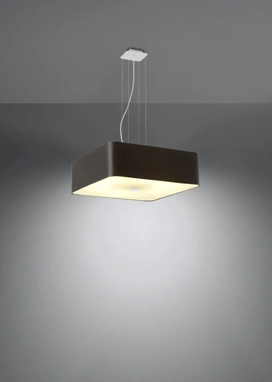 Sollux Hängelampe Schwarz blendarm B: 55 cm Stoff Glas< Hängelampen|Esszimmer Lampen