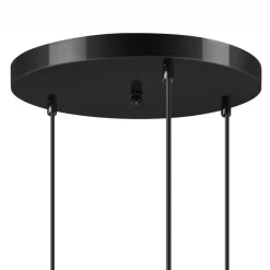 Hängelampen|Esszimmer Lampen*Lamkur Hängelampe Schwarz Braungold Ø 50 cm Metall cm verstellbar