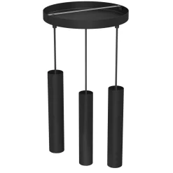 Wohnzimmerlampen|Moderne Lampen*Luminex Hängelampe Schwarz 3-flammig Metall GU10 Esstisch