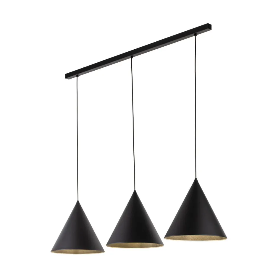 TK Lighting Hängelampe Schwarz 3-flammig Metall E27 höhenverstellbar< Hängelampen|Esszimmer Lampen