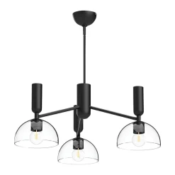 Hängelampen|Esszimmer Lampen*Elstead Hängelampe Schwarz Glas Metall E27 96,8 cm breit Retro