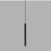 Wohnzimmerlampen|Moderne Lampen*Sollux Hängelampe Schwarz Gold Ø 2,5 cm schmal Metall Zylinder