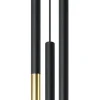 Esszimmer Lampen|Moderne Lampen*Sollux Hängelampe Schwarz Gold 3-flammig G9 Ø 20 cm Metall