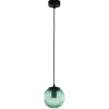 Hängelampen|Esszimmer Lampen*TK Lighting Hängelampe Schwarz Grün G9 Modern Glas Metall Ø14 cm