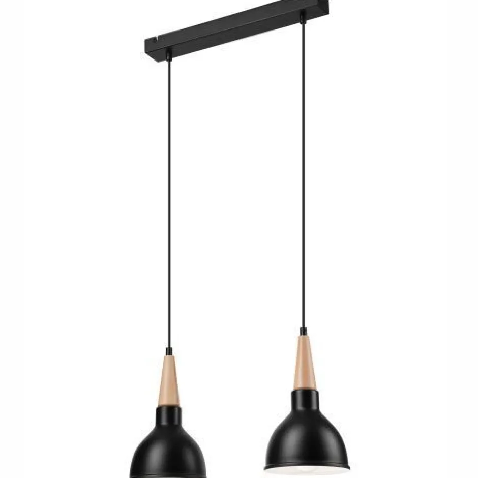 Hängelampen|Esszimmer Lampen*Lamkur Hängelampe Schwarz Holz Esszimmer Skandinavisch