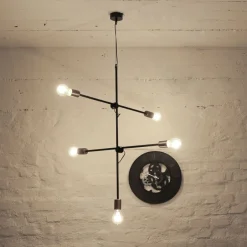 Nowodvorski Hängelampe Schwarz Industrial Design verstellbar E27< Hängelampen|Esszimmer Lampen