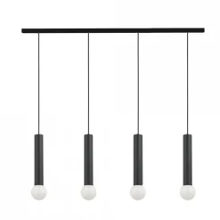 Hängelampen|Esszimmer Lampen*Nowodvorski Hängelampe Schwarz Metall 4-flammig Modern Design