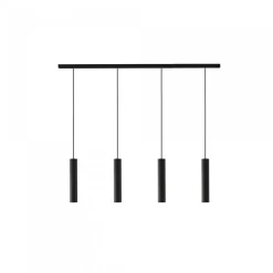 Hängelampen|Esszimmer Lampen*Nowodvorski Hängelampe Schwarz Metall 4-flammig Modern Design