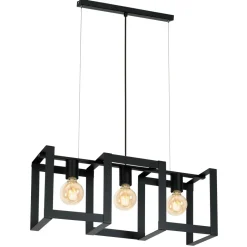 Hängelampen|Wohnzimmerlampen*Luminex Hängelampe Schwarz Metall Modern für E27