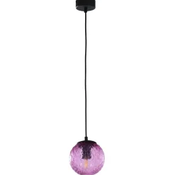 TK Lighting Hängelampe Schwarz Rosa Kugel G9 Ø14 cm aus Glas< Hängelampen|Esszimmer Lampen