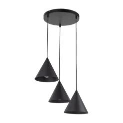 Hängelampen|Bürolampen*TK Lighting Hängelampe Schwarz verstellbar 3-flammig E27 Ø 42 cm CODY