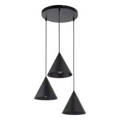 Hängelampen|Bürolampen*TK Lighting Hängelampe Schwarz verstellbar 3-flammig E27 Ø 42 cm CODY