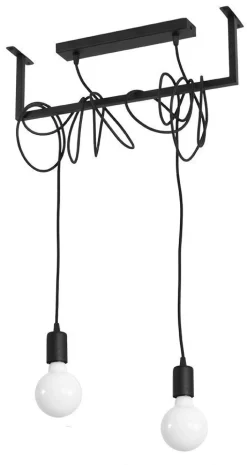 Sollux Hängelampe Schwarz verstellbar bis 150 cm E27< Hängelampen|Wohnzimmerlampen