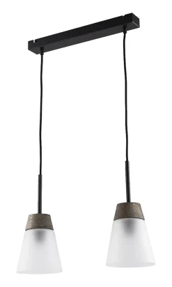 Jupiter Hängelampe Schwarz Weiß Glas 2xE27 Esstisch Tresen< Hängelampen|Moderne Lampen