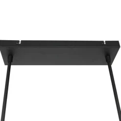 Hängelampen|Bürolampen*Steinhauer Hängelampe Schwarz Weiß Metall Stoff 140 cm 3-flammig