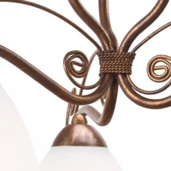 Hängelampen|Jugendstil Lampen*Lamkur Hängelampe Shabby Braun Esstisch Jugendstil 3-flmg