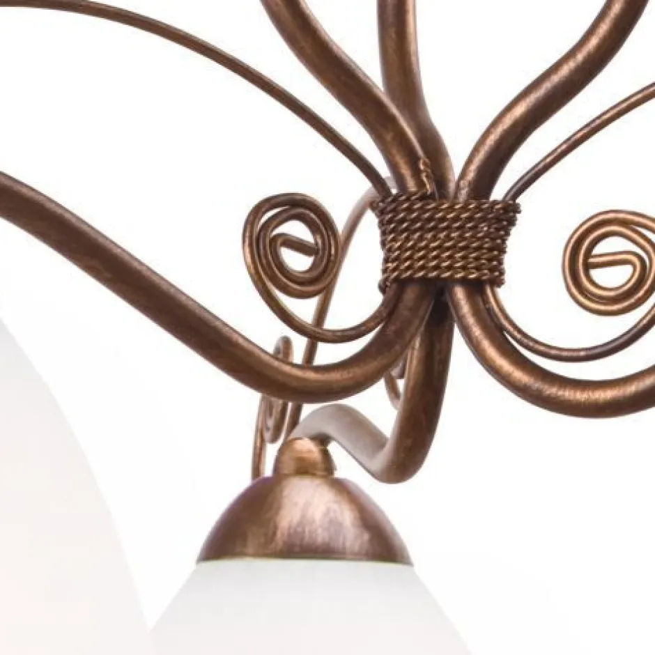Hängelampen|Jugendstil Lampen*Lamkur Hängelampe Shabby Braun Esstisch Jugendstil 3-flmg