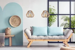 Hängelampen|Bürolampen*Belis Hängelampe Skandinavisch Holz Metall Weiß E27 L:60 cm