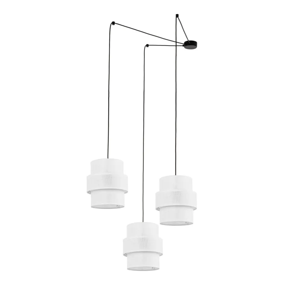 TK Lighting Hängelampe Stoff E27 B: max. 4 m verstellbar 3-flammig< Hängelampen|Esszimmer Lampen