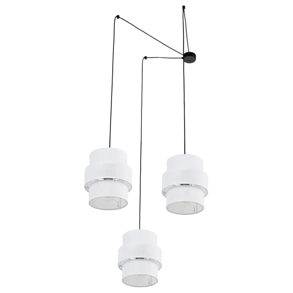 TK Lighting Hängelampe Stoff E27 B: max. 4 m verstellbar 3-flammig< Hängelampen|Esszimmer Lampen