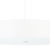 Sollux Hängelampe Stoff Glas Ø 50 cm rund Weiß 5x E27 ZIROLI< Hängelampen|Moderne Lampen