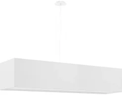 Sollux Hängelampe Stoff Glas Weiß 120 cm breit blendarm 5x E27< Hängelampen|Esszimmer Lampen