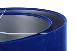 Bürolampen|Schlafzimmer Lampen*BPS Koncept Hängelampe Stoff Kobaltblau Silber E27 rund D: 50 cm