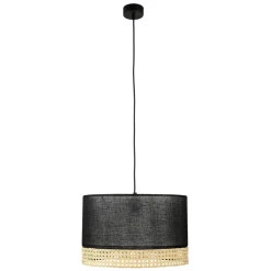 TK Lighting Hängelampe Stoff Metall E27 in Schwarz Braun< Hängelampen|Esszimmer Lampen