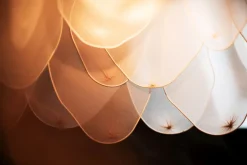 By Rydéns Hängelampe Stoff Metall E27 80 cm breit biegsam Natur< Hängelampen|Wohnzimmerlampen