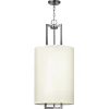 Elstead Hängelampe Stoff Metall in Creme Nickel E27 Modern< Küchenlampen|Moderne Lampen