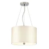Elstead Hängelampe Stoff rund Ø36cm in Creme Chrom blendarm< Moderne Lampen|Stofflampen