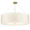 Elstead Hängelampe Stoff rund Ø86cm in Creme Messing blendarm< Moderne Lampen|Stofflampen