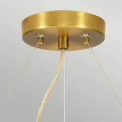 Elstead Hängelampe Stoff rund Ø86cm in Creme Messing blendarm< Moderne Lampen|Stofflampen