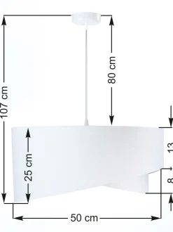 Hängelampen|Esszimmer Lampen*BPS Koncept Hängelampe Stoff rund Ø50cm Weiß Lila Wohnzimmer