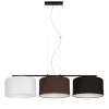 Belis Hängelampe Stoff Weiß Braun Schwarz E27 100 cm lang< Bürolampen|Wohnzimmerlampen
