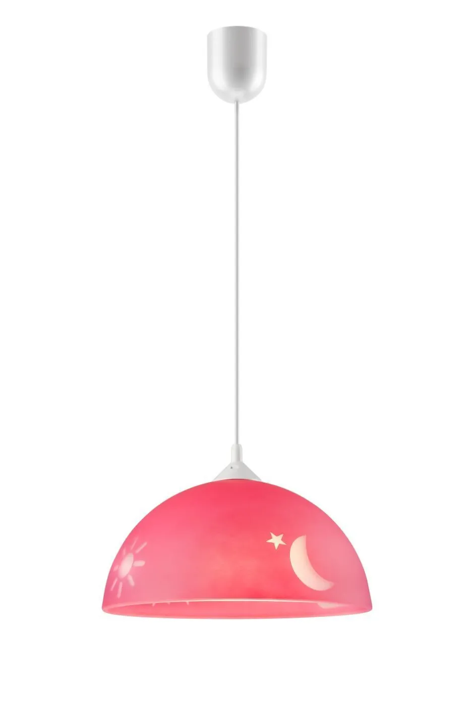 Lamkur Hängelampe THORLEY Pink rund Kinder Kinderzimmer<Kinder Kinderzimmerlampen|Kinderlampen