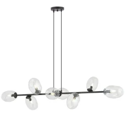 Bürolampen|Kugellampen*Emibig Hängelampe verstellbar Glas Metall 140 cm breit groß