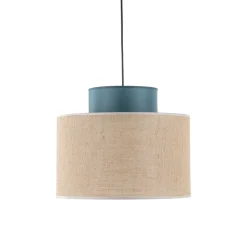 Hängelampen|Bürolampen*TK Lighting Hängelampe verstellbar Jute Stoff E27 rund Ø 38 cm BRADY