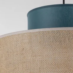 Hängelampen|Bürolampen*TK Lighting Hängelampe verstellbar Jute Stoff E27 rund Ø 38 cm BRADY