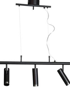 By Rydéns Hängelampe verstellbar L: 80 cm H: max. 140 cm Schwarz 3x GU10< Hängelampen|Wohnzimmerlampen