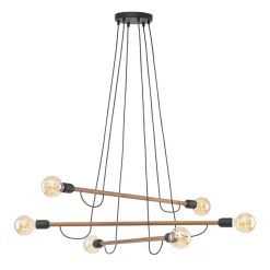 TK Lighting Hängelampe verstellbar L: 93 cm H: max. 160 cm für 6x E27< Hängelampen|Esszimmer Lampen